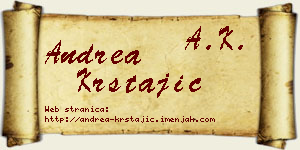 Andrea Krstajić vizit kartica